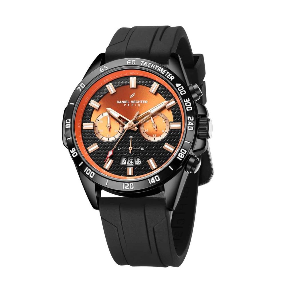Daniel Hechter Paris Pantheon Collection Pantheon Collection Unique Multifunctional Watch For Men With Textured R : DHM1010-05
