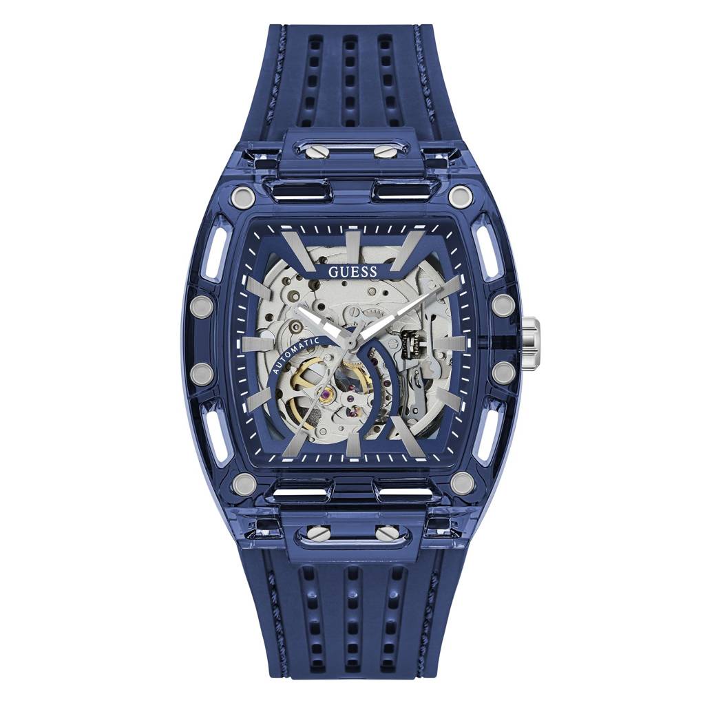 Guess Rectangle 42Mm Blue Dial Analog Men Watch - Gw1073G1 | Guess ...