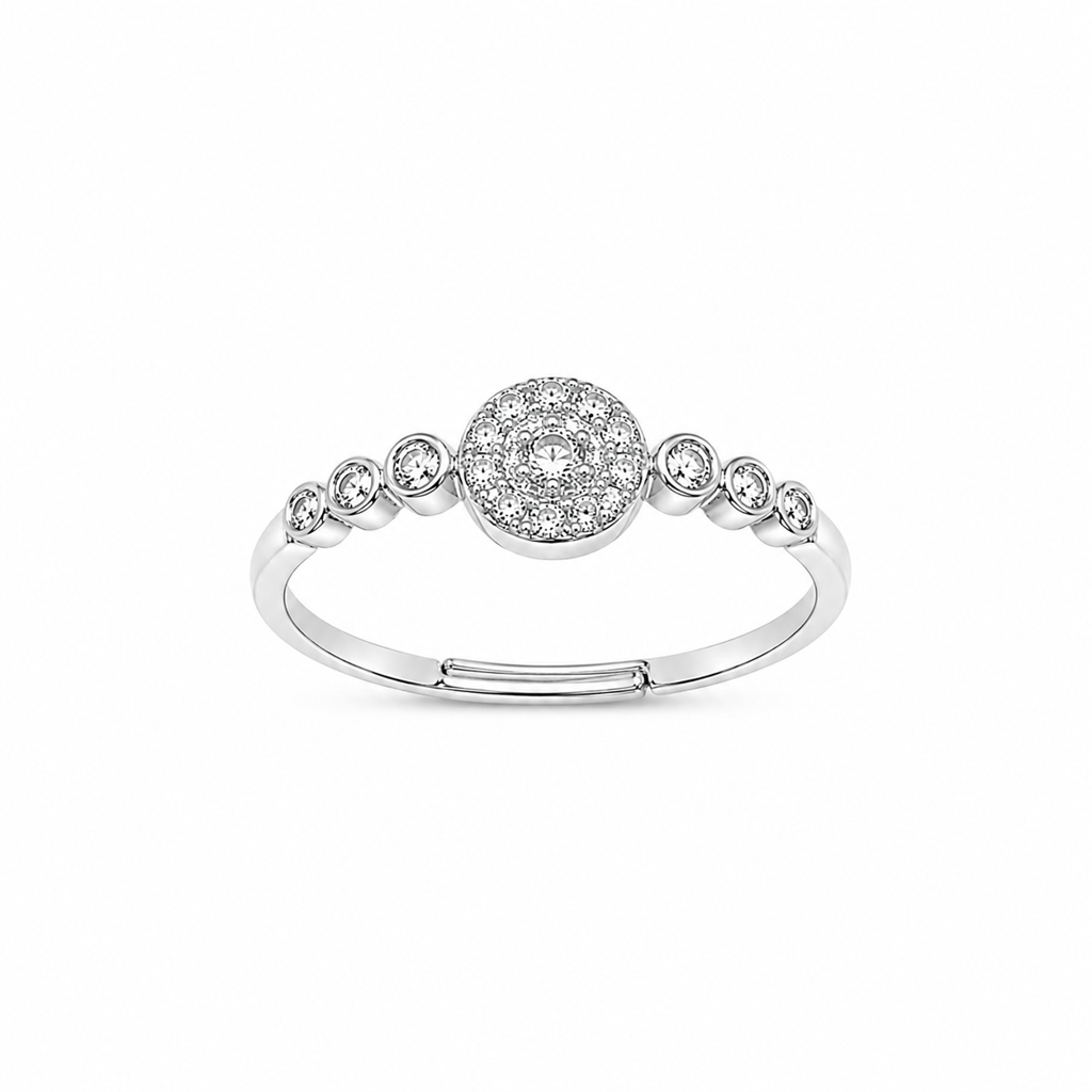 925 Silver Celestial Adjustable Halo Ring : LR22830