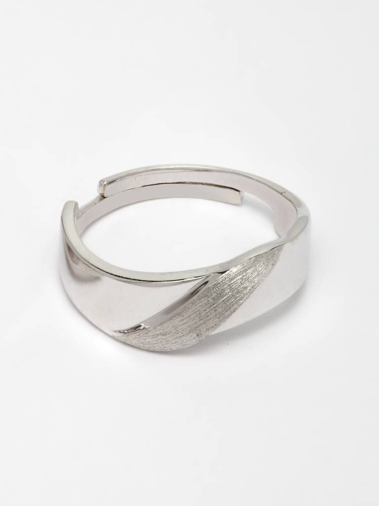 Pure 925 Sterling Silver Wave Adjustable Ring Gift For Men And Boys : CSCPLR5_M