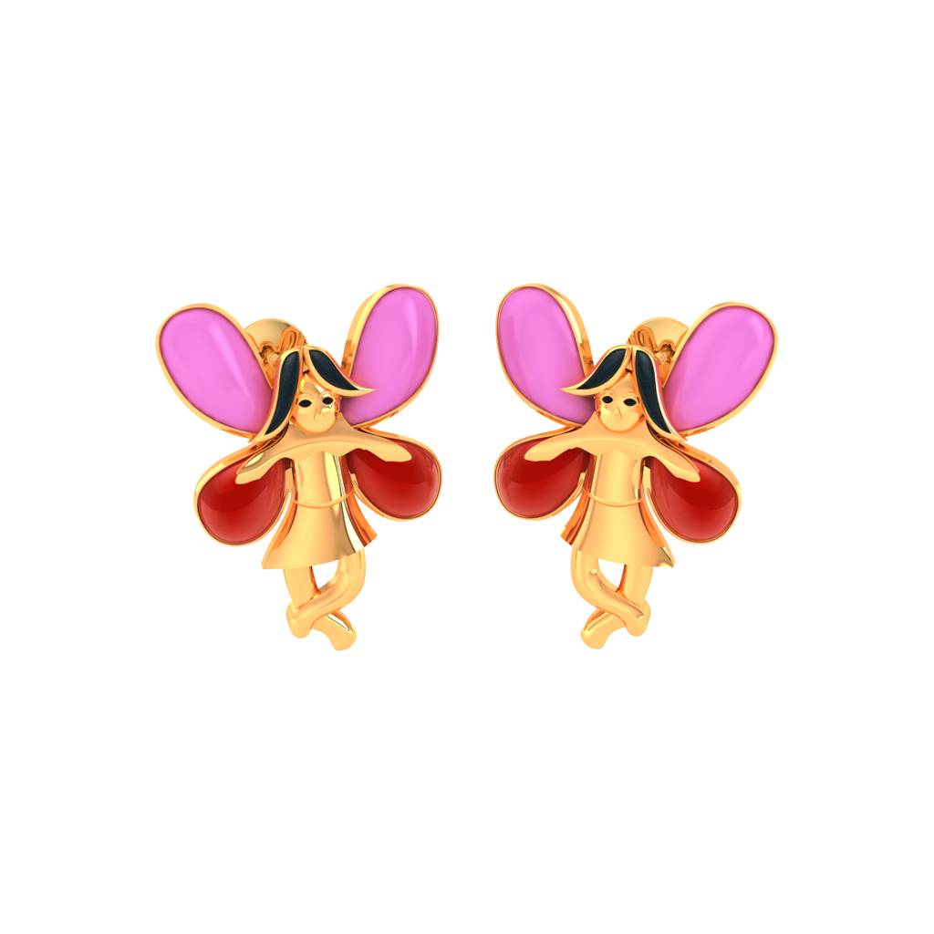 925 Pure Silver Angel Doll Inspired Stud Earrings For Girls And Kids-Twp1316 : TWP1316