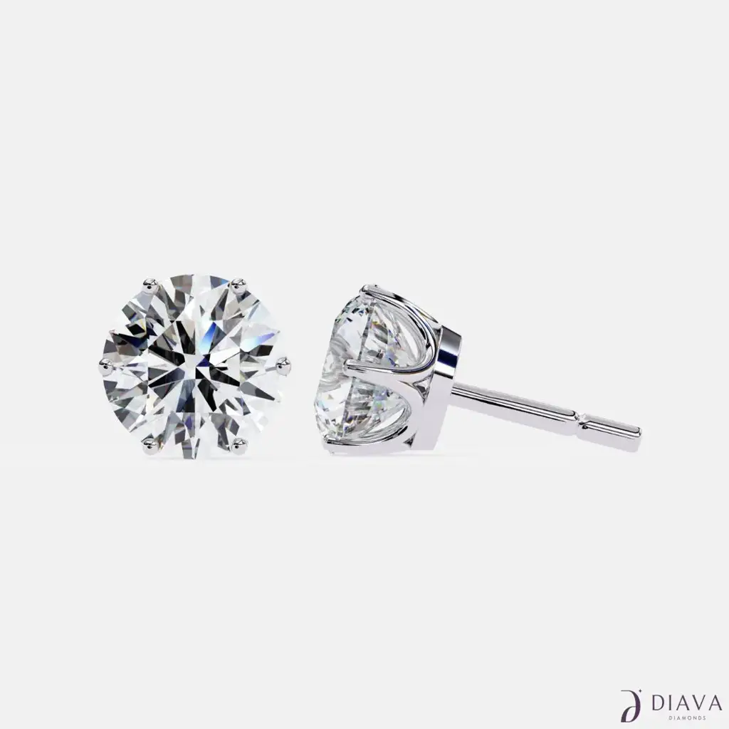 Signature Round Solitaire Studs : SignatureRoundSolitaireStuds
