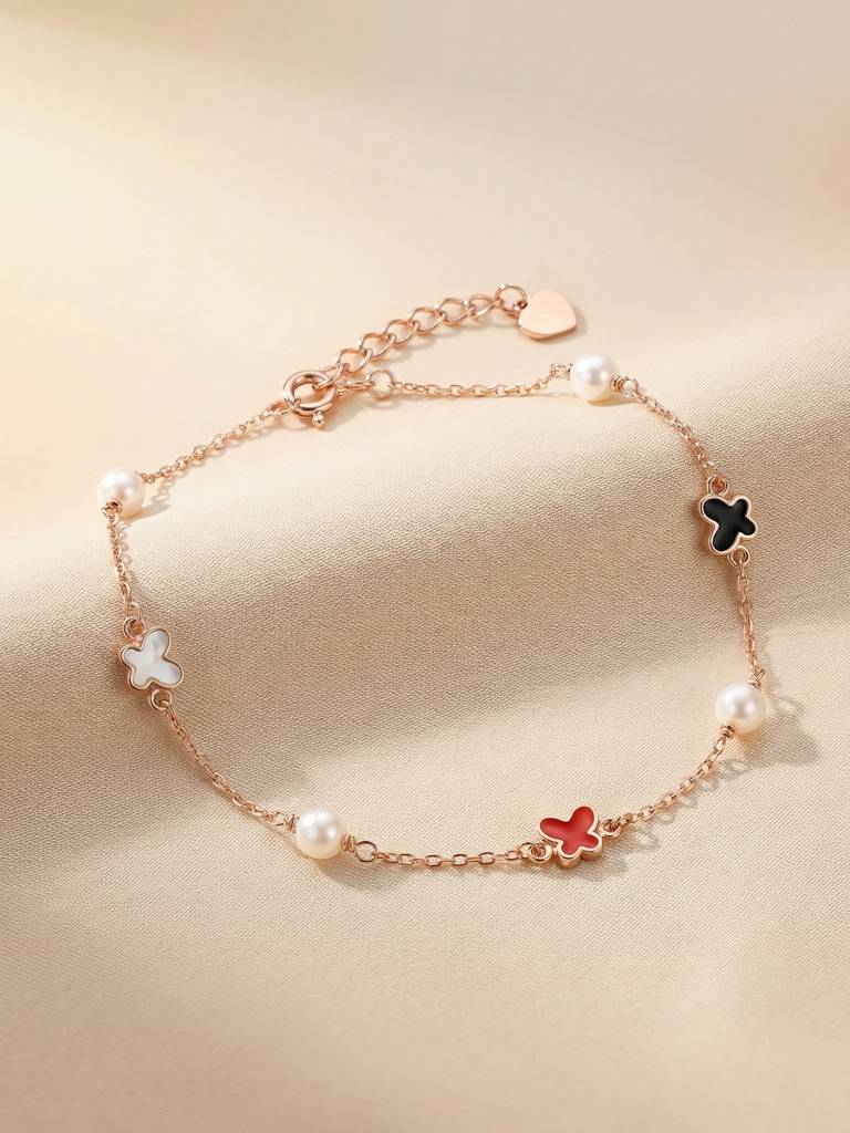 Pearl Clover Chain Bracelet : IALB3222