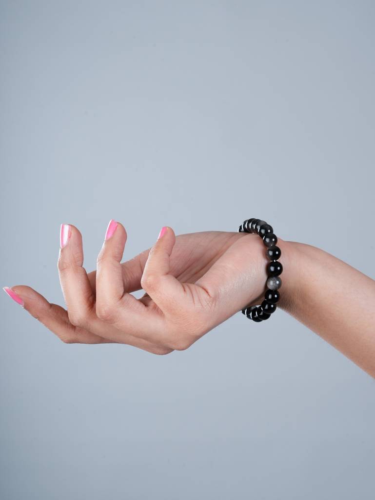 Black Obsidian Bracelet For Balance And Calm : IVB06