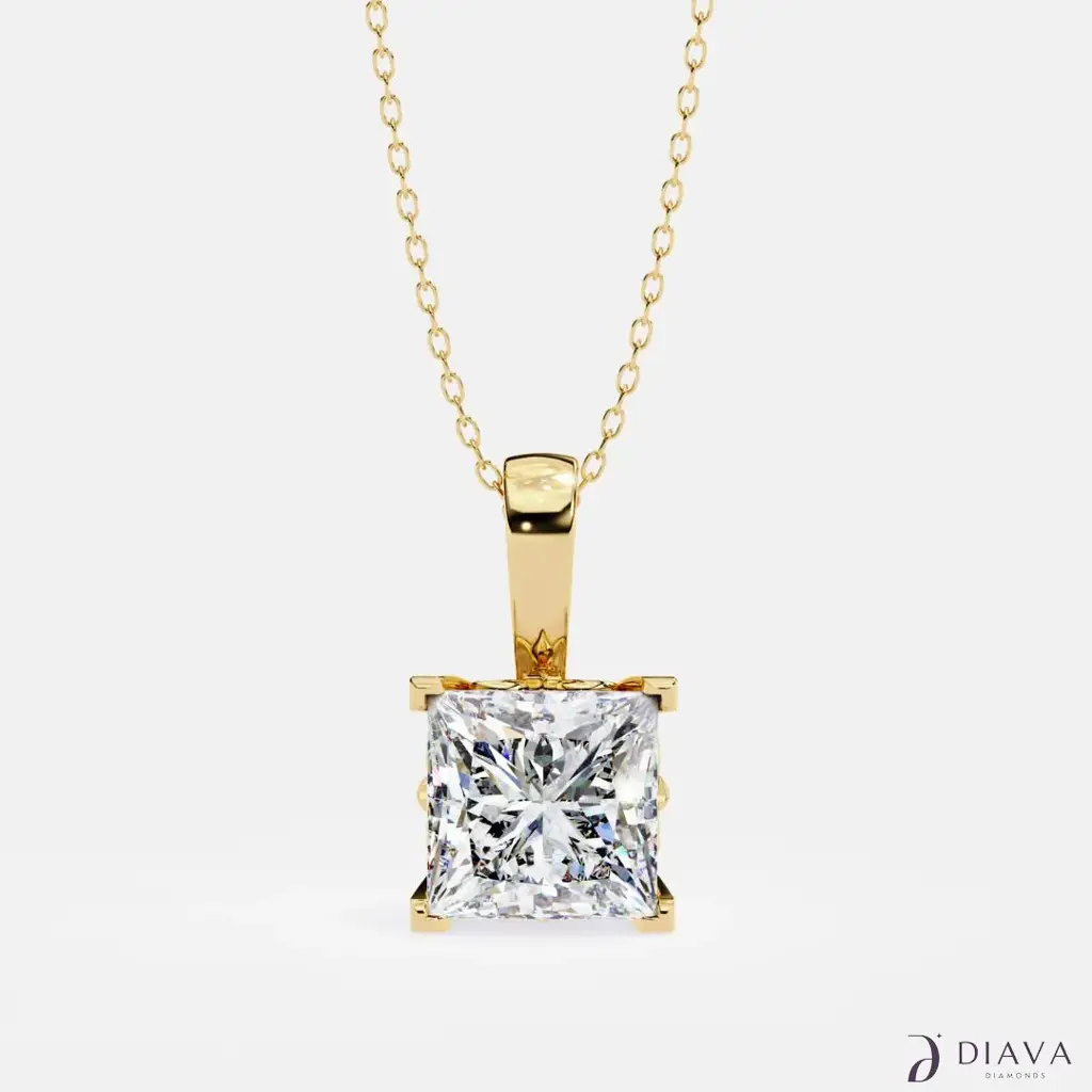 Classic Princess Solitaire Pendant : ClassicPrincessSolitairePendant