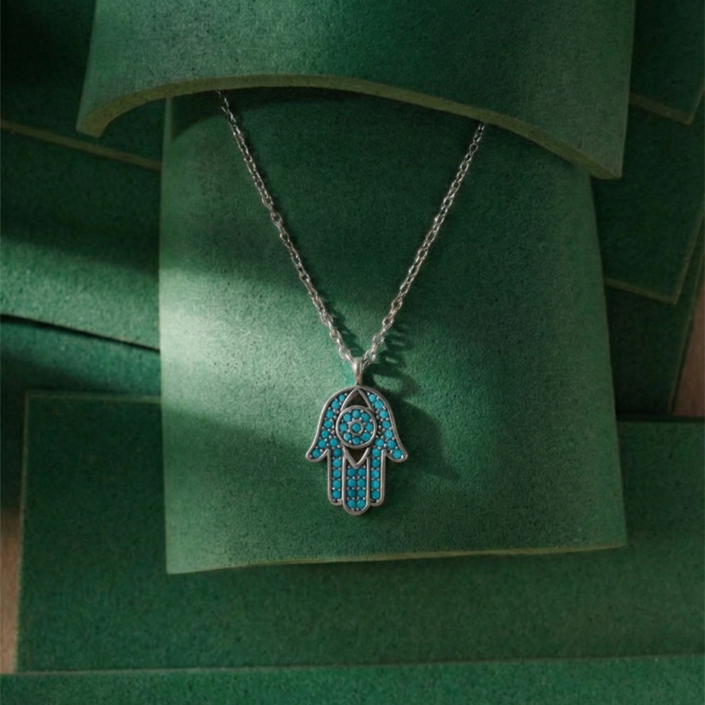 Hamsa Silver Pendant : NE029