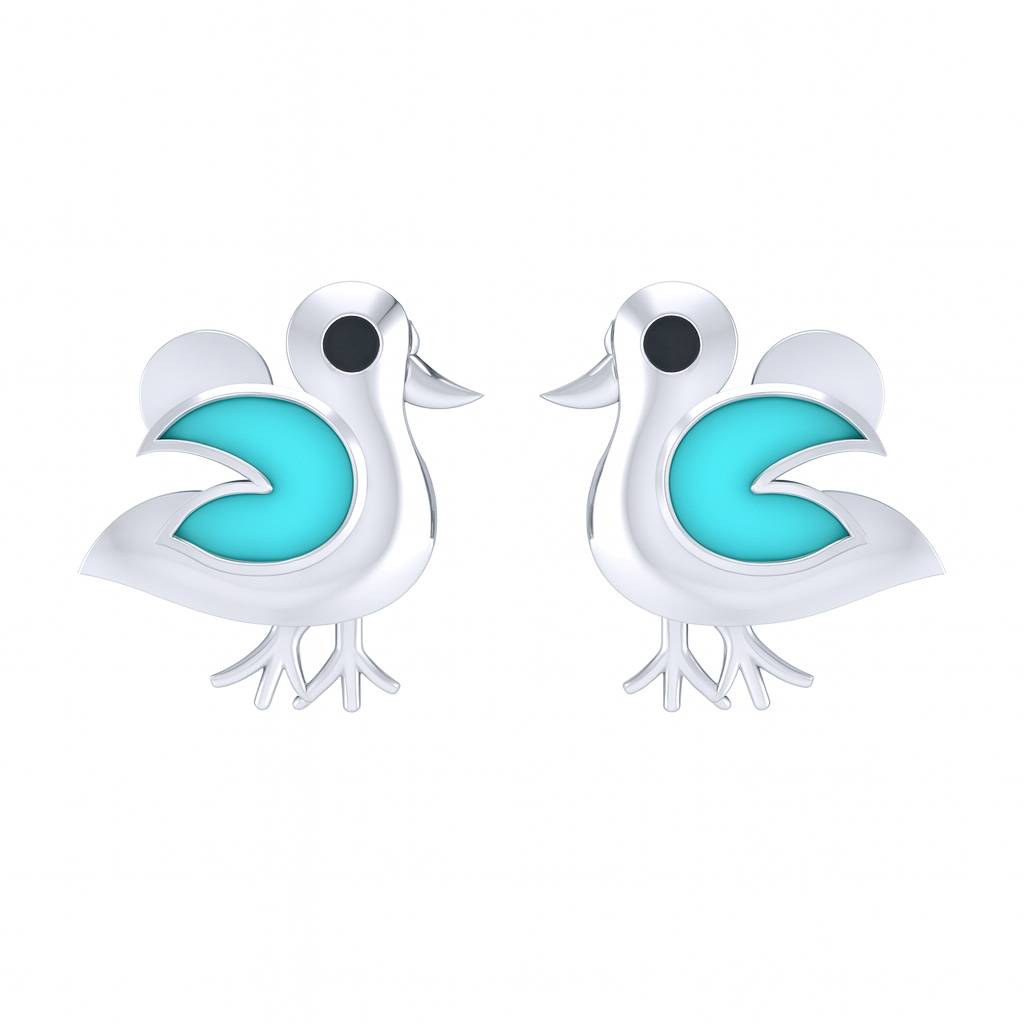 925 Silver Bird Stud Earrings : TWP1345