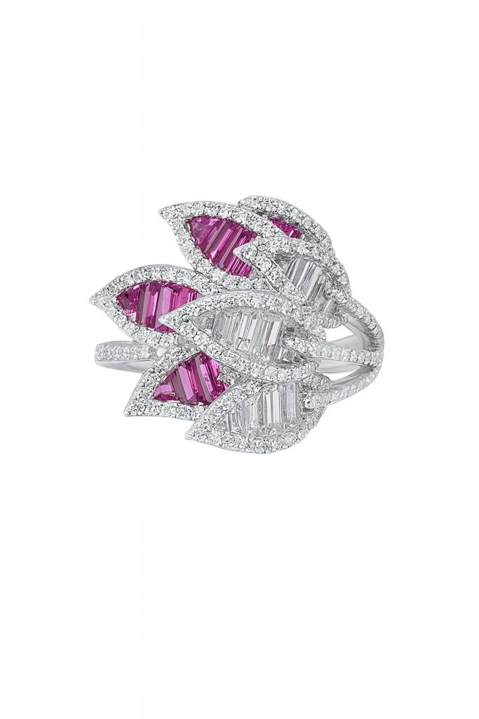 Aura Ruby Silver Ring : R101-WH-R-12