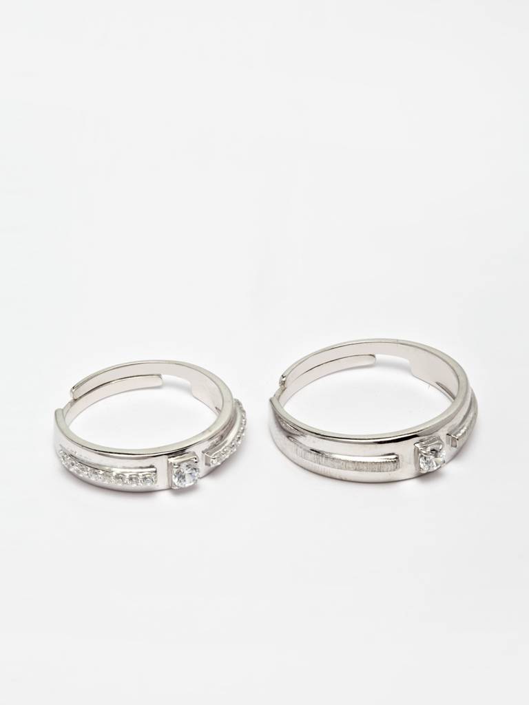 Pure 925 Sterling Silver Nario Adjustable Couple Band For Men And Women : CSCPLR8_MF