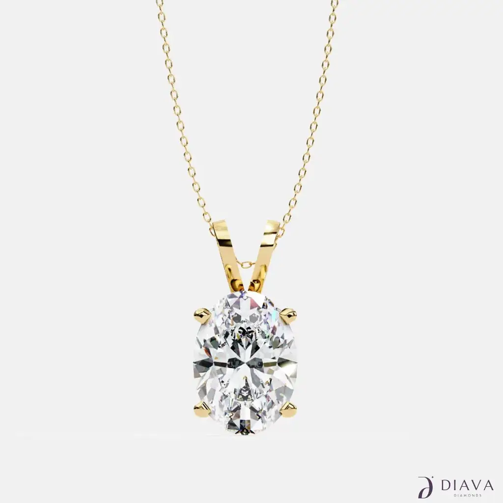 Classic Oval Solitaire Pendant : ClassicOvalSolitairePendant