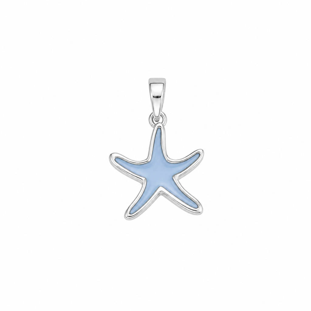 925 Silver Blue Starfish Pendant : PH06035