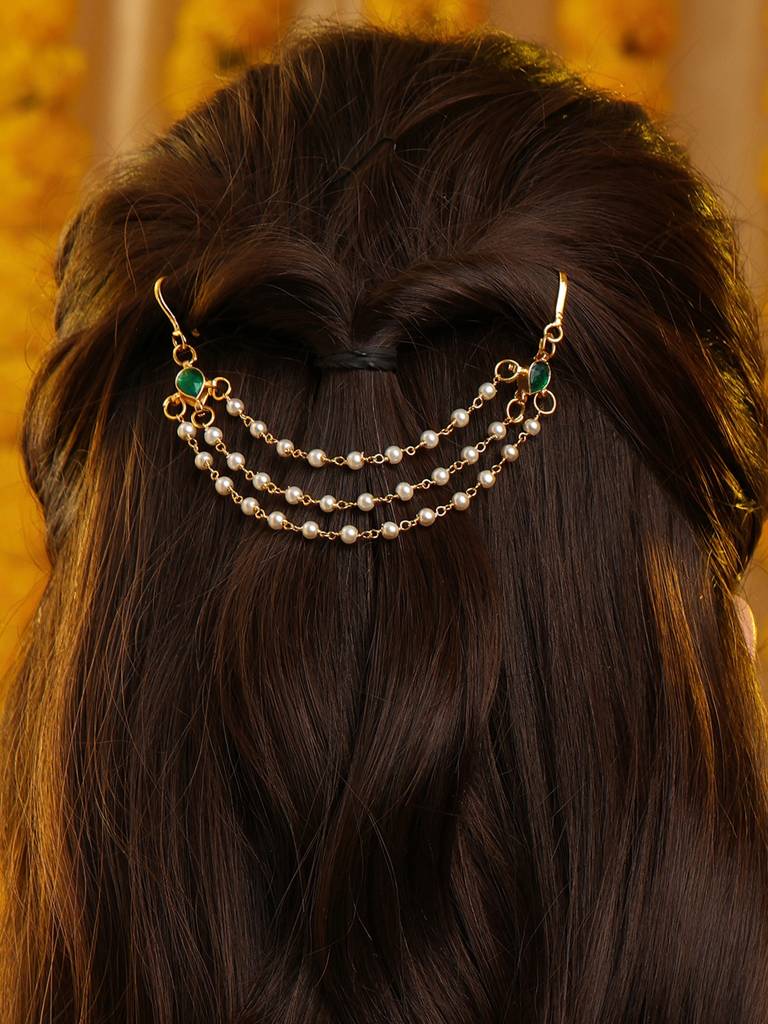 Ruby Raang Kundan Hair Accessory : RRKDEC25-20