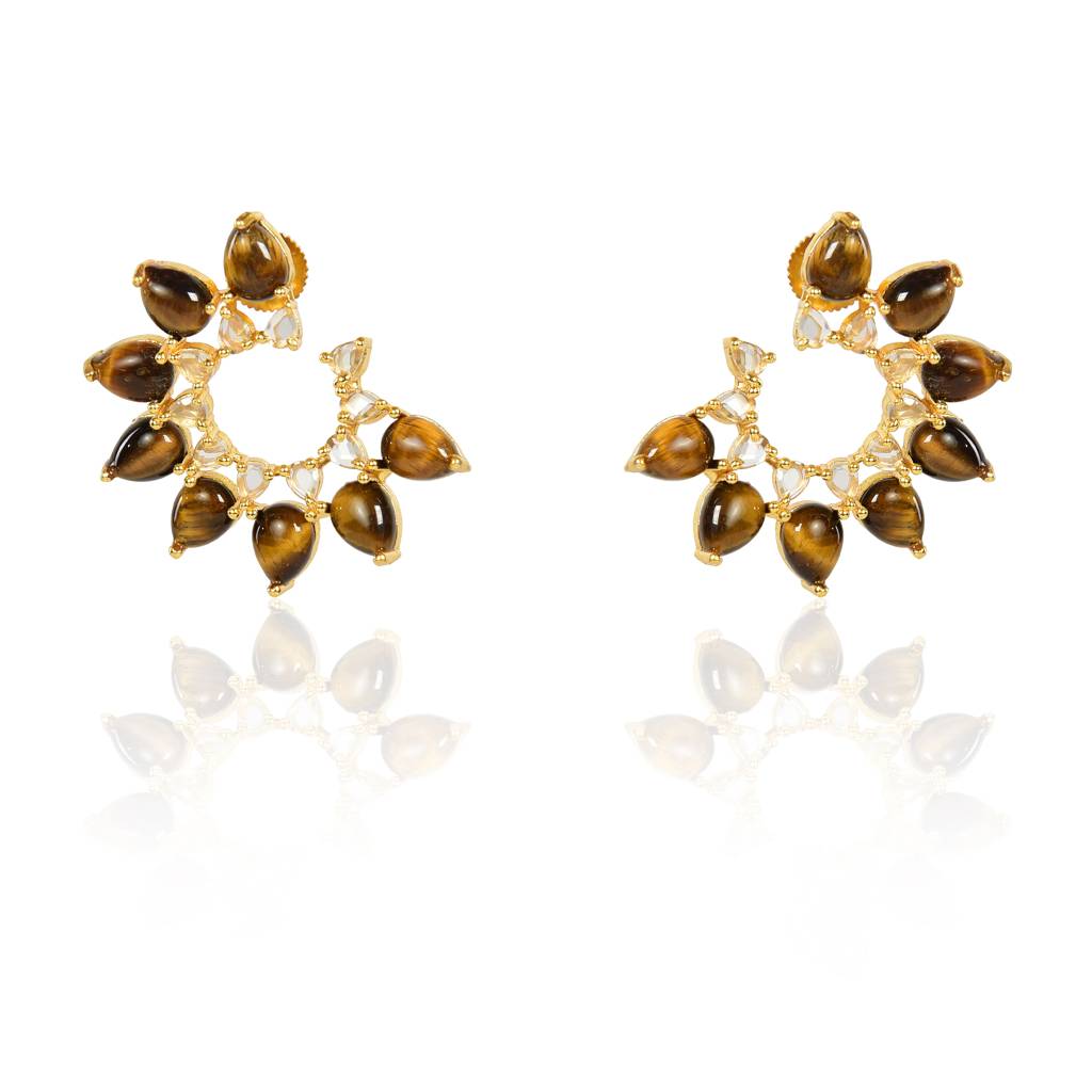 Half Moon Stud Earrings : IE829B