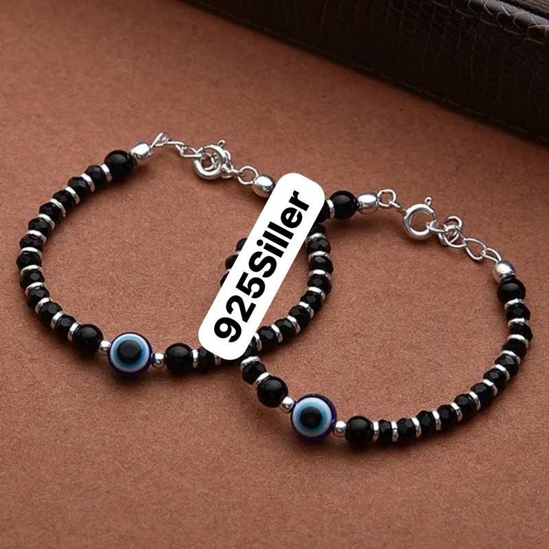 925 Pure Silver Baby Nazariya Bracelets (Pack Of 2) : BR1043