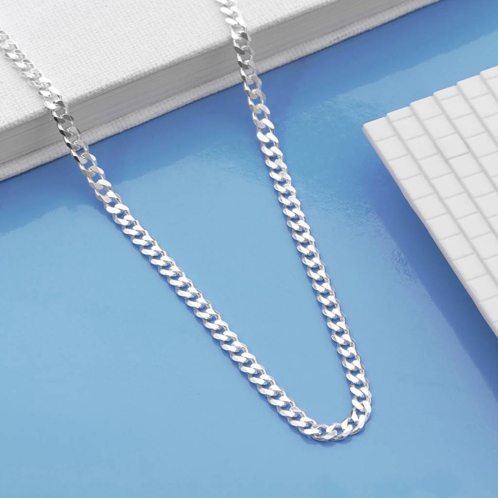 The Classic Silver-Plated Linkage 925 Sterling Silver Chain For Him : CH-10048-S