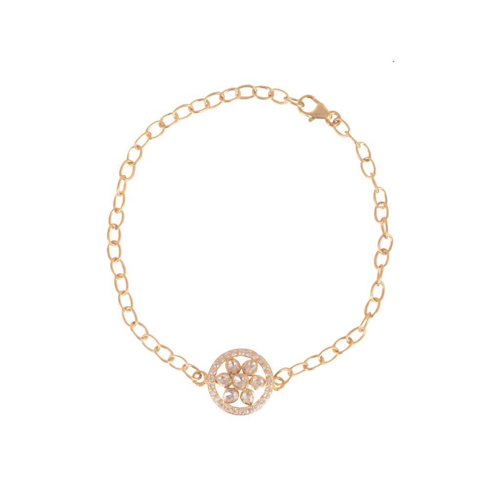 Moissanite Polki Tennis Bracelet : PJ91