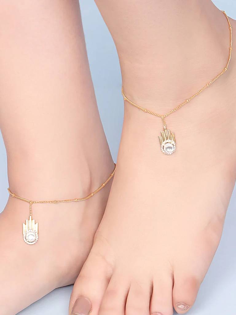 Silver Hamsa Anklet : U080SO07LA0292