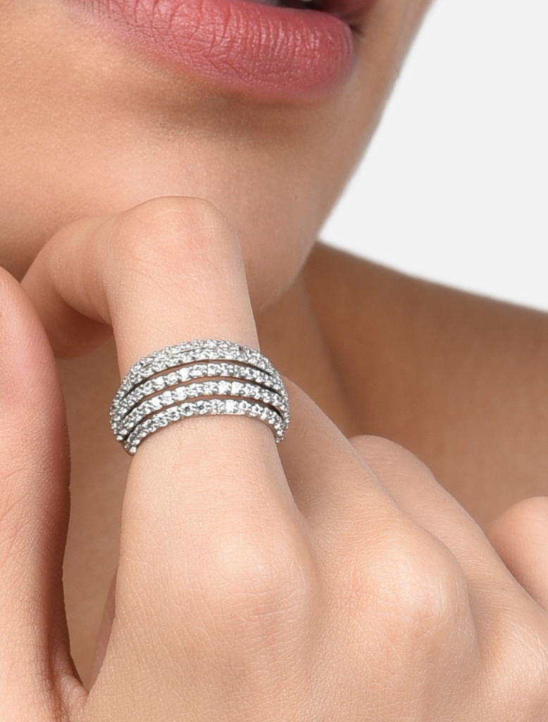 925 Silver Danglers Ring