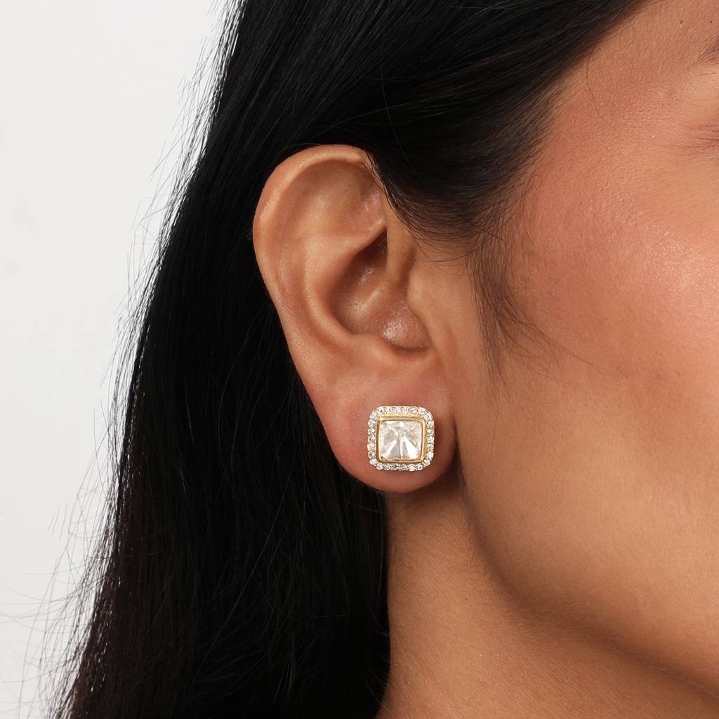 Square Polki Earrings : PJ17