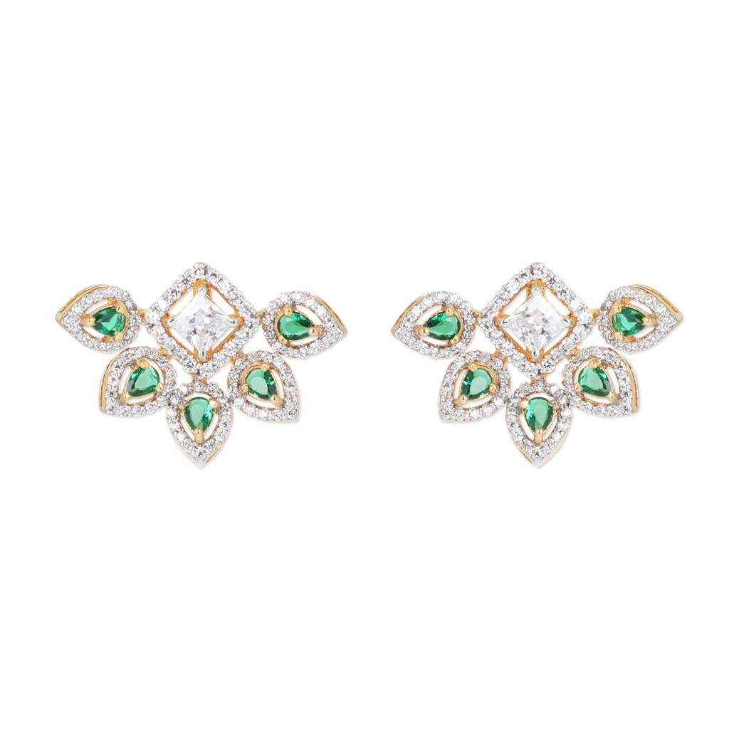 Faux Emerald Earrings : CS22G