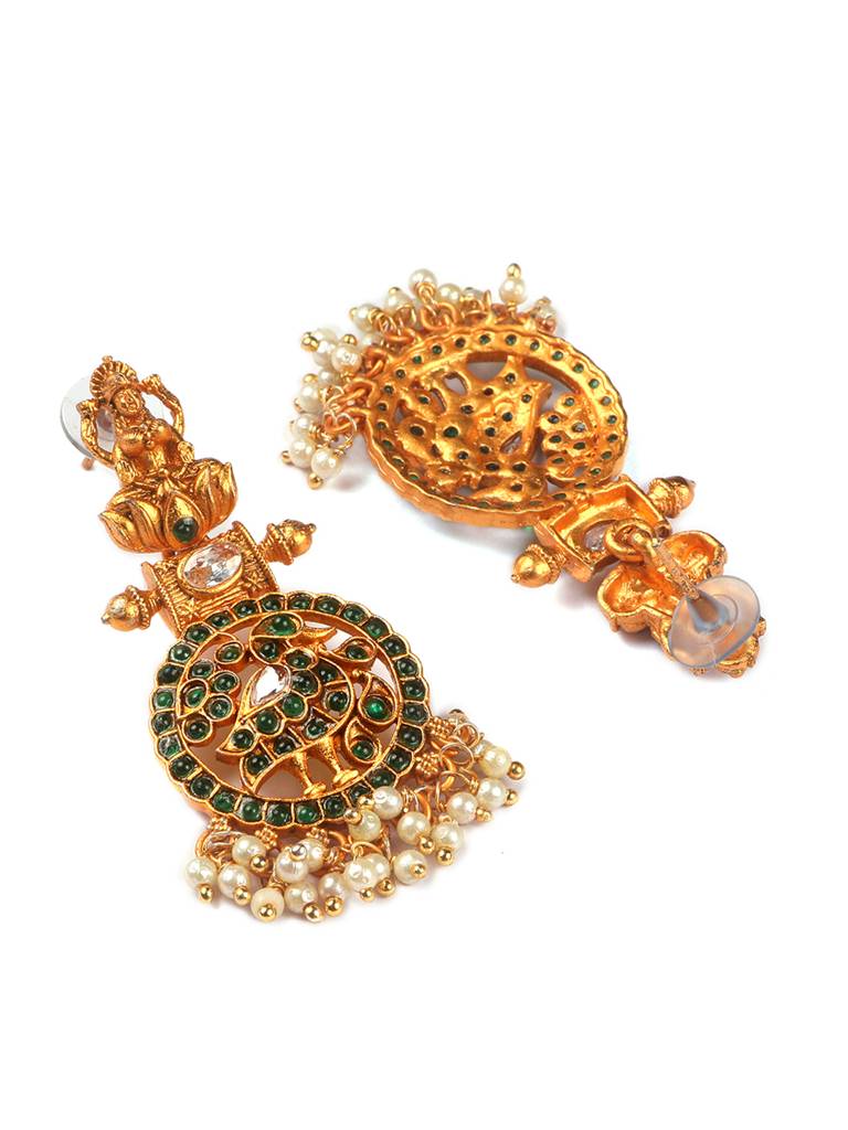 Traditional Kemp Pushp Chakra Necklace Set : SATJS216G