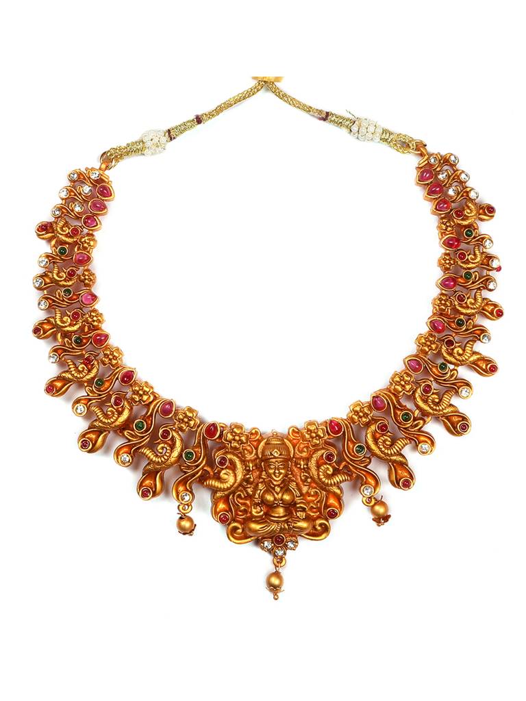 Lakshmika Butta Matte Finish Necklace Set : SATJS236