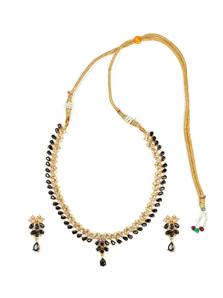 Elegant American Diamond Necklace Set : SAADS04