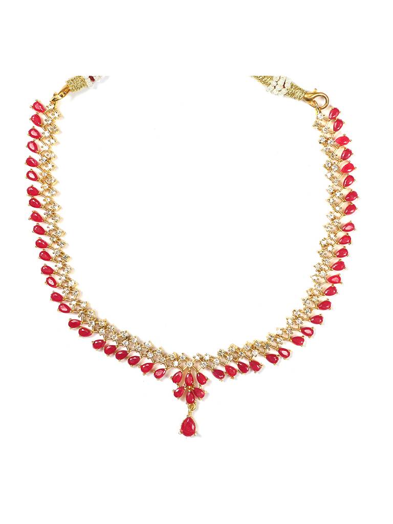 Elegant American Diamond Necklace Set : SAADS05