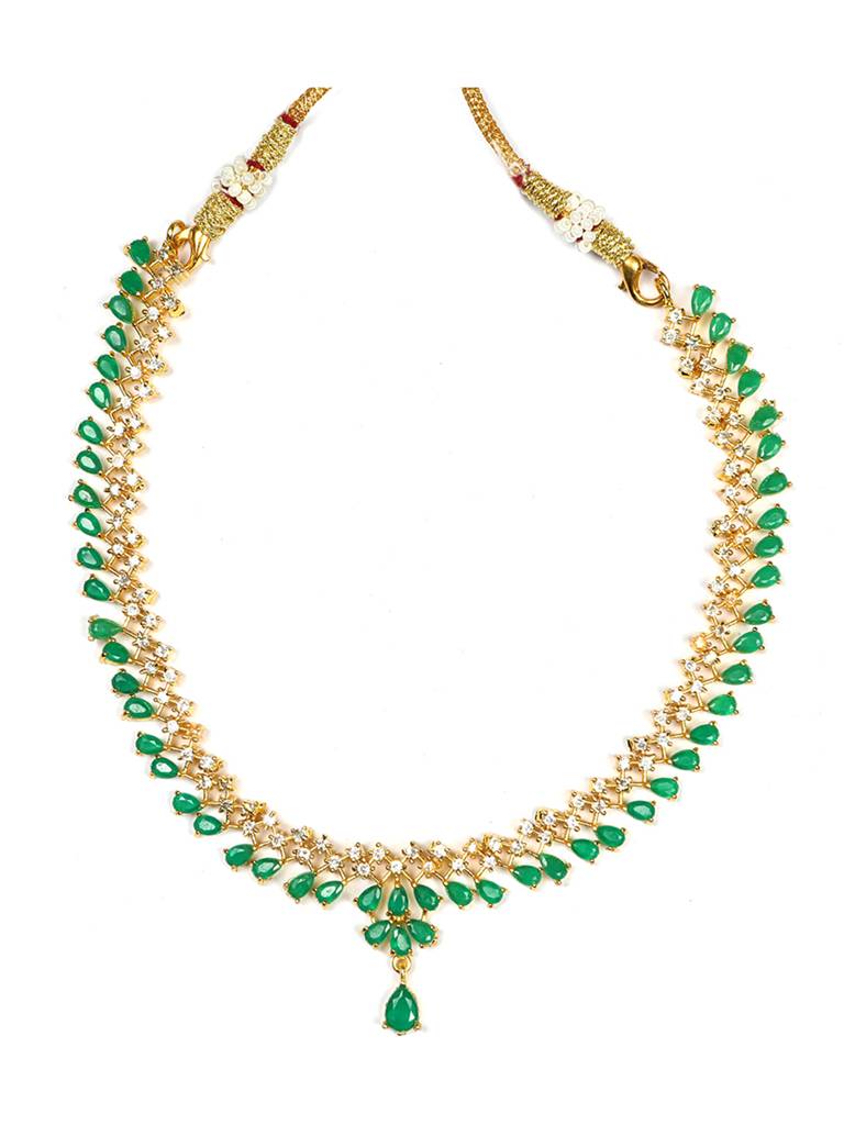 Elegant American Diamond Necklace Set : SAADS01