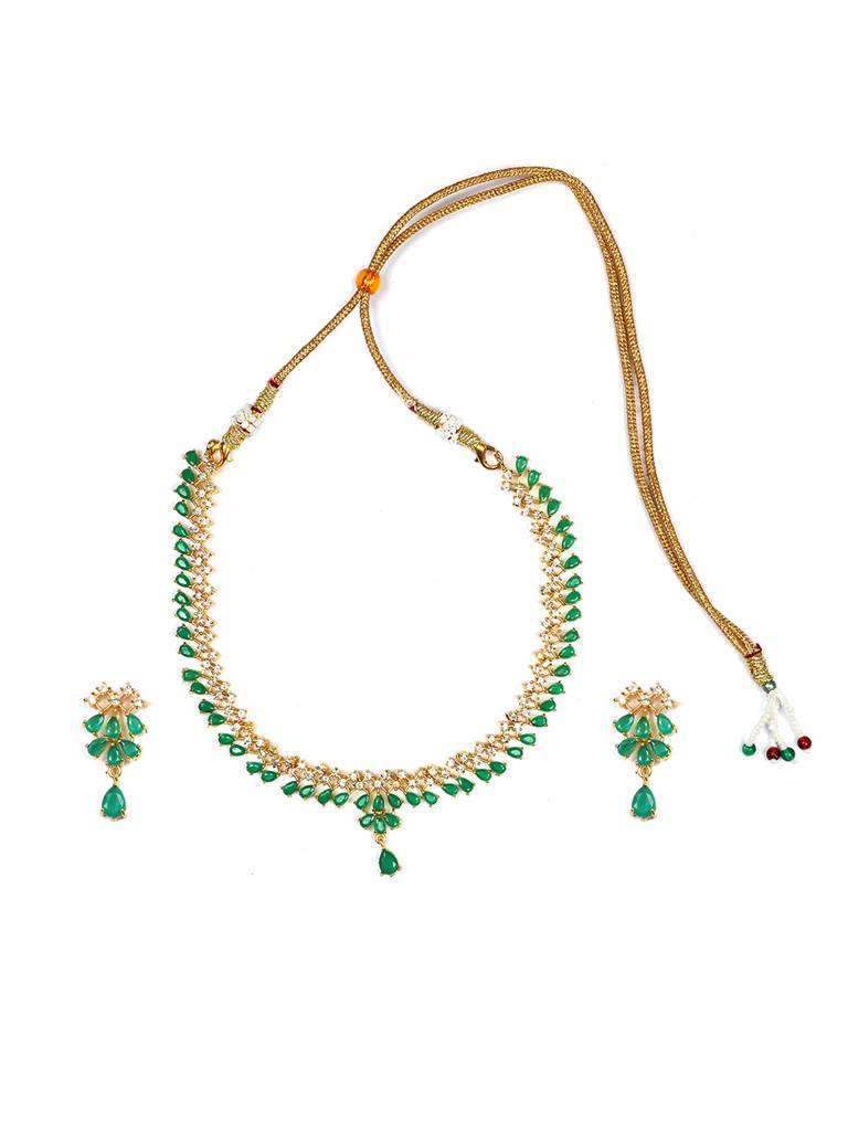 Elegant American Diamond Necklace Set : SAADS01