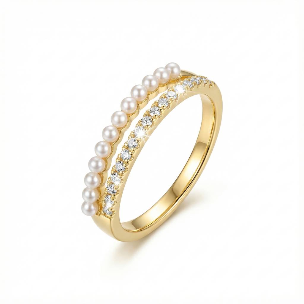 Korean Elysian Double Row Ring : YUFSRG215