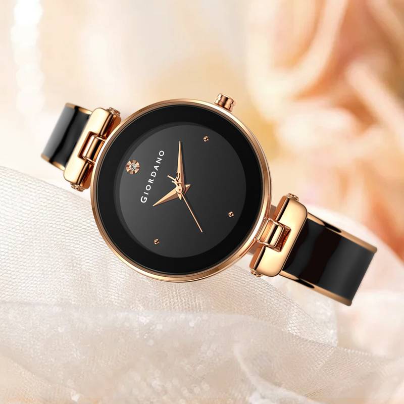 Giordano Designer Analog Watch For Women Â Glossy Round Dial & Bracelet Style Stainless Steel Strap-Gz-60099 : GZ-60099-11