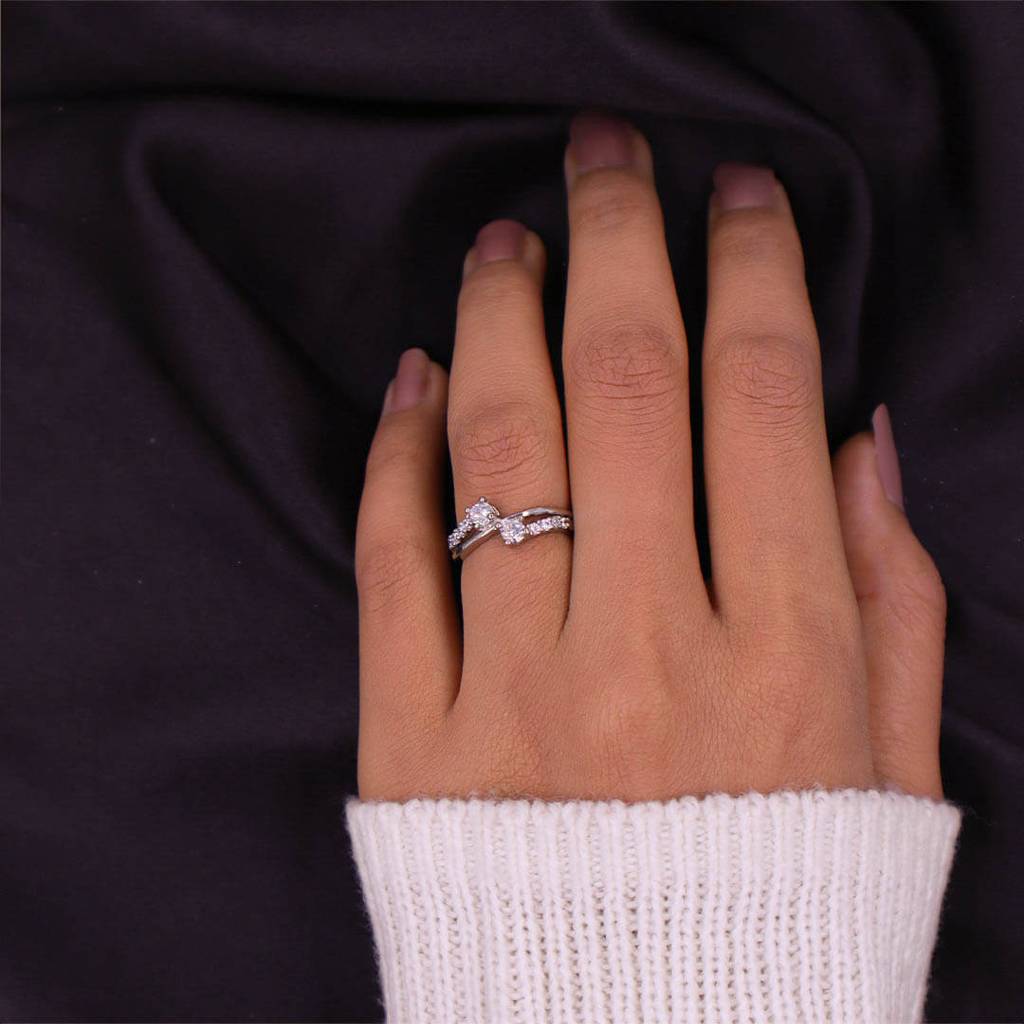 Forever Love Silver Adjustable Ring : RG017