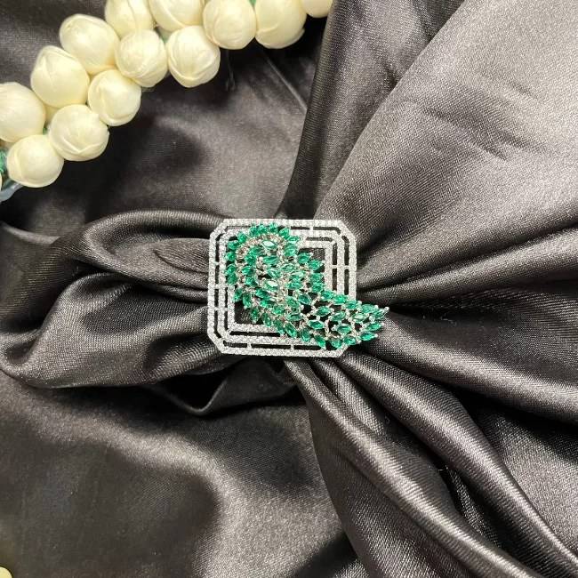 Square American Diamond Cocktail Ring : GR28-1