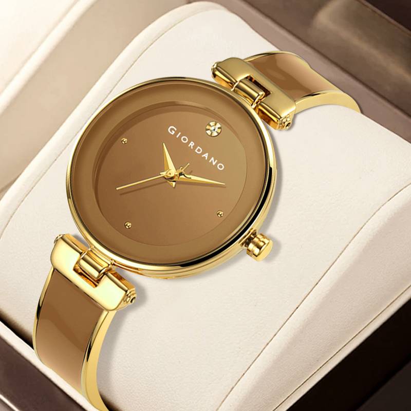 Giordano Designer Analog Watch For Women Â Glossy Round Dial & Bracelet Style Stainless Steel Strap-Gz-60099 : GZ-60099-33