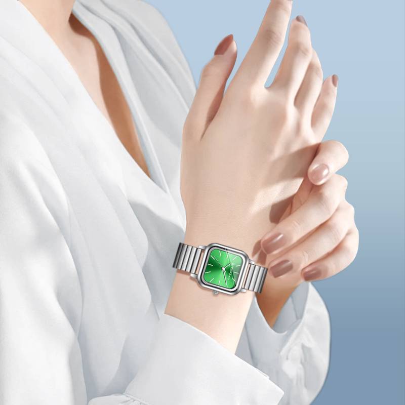 Giordano Classic Square Watch For Women Â Polished Stainless Steel Strap, Minimalist Compact Design-Gz-60098 : GZ-60098-33