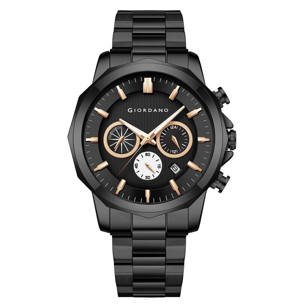 Giordano Multi-Function Analog Watch For Men With Textured Dial, Classic Stainless Steel Strap And Date Function : GZ-50036-22