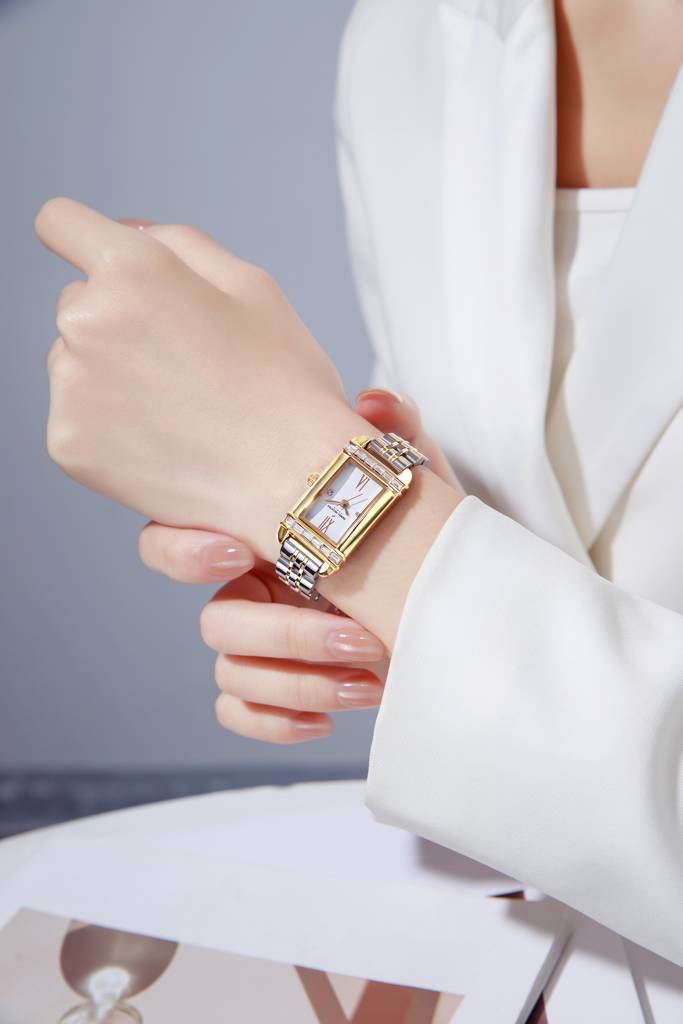 Daniel Hechter Paris Louvre Collection Square Dial Watch For Women With Roman Indices And Stainless Steel Strap-D : DHW2006-44