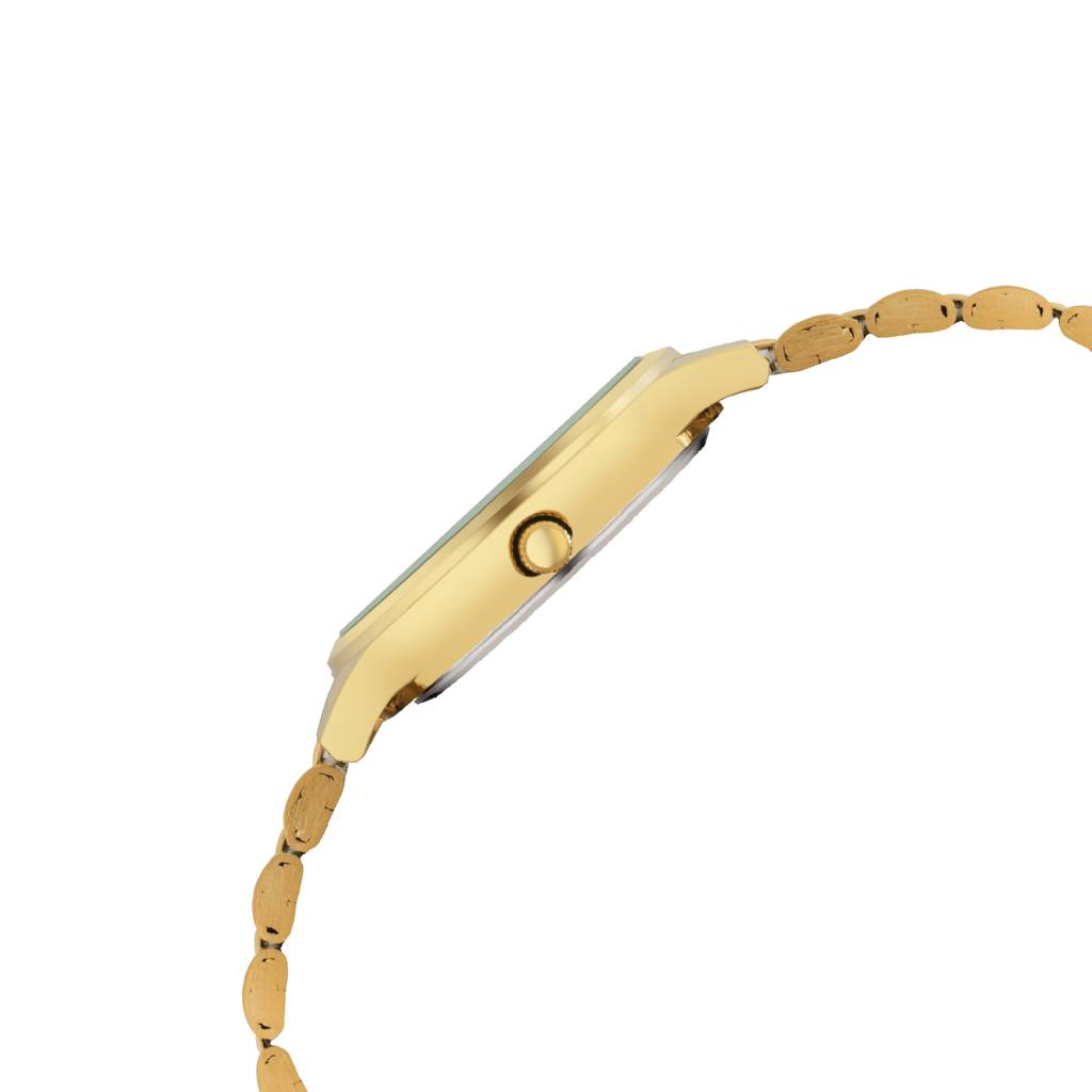 Luxury Golden & Green Couple Watch With Roman Numerals Cn-485 : CN-485