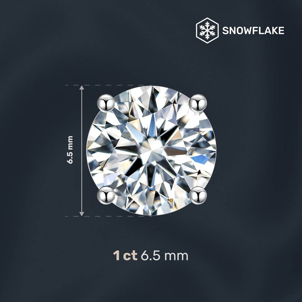 2 Ct / Pair Glimmer Guard Octagon Moissanite Stud Earrings D/Vvs1 : Octagon_Round_2ct