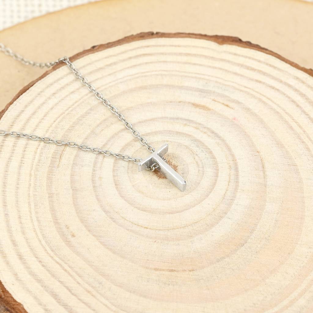 Timeless T Initial Necklace : JIN199