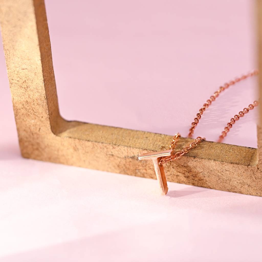 Timeless T Initial Necklace : JIN213