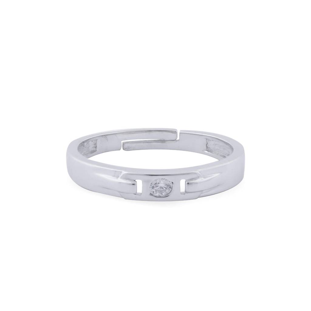 Silver Minimal Women Wedding Band : ZLCPLR-1008-WW