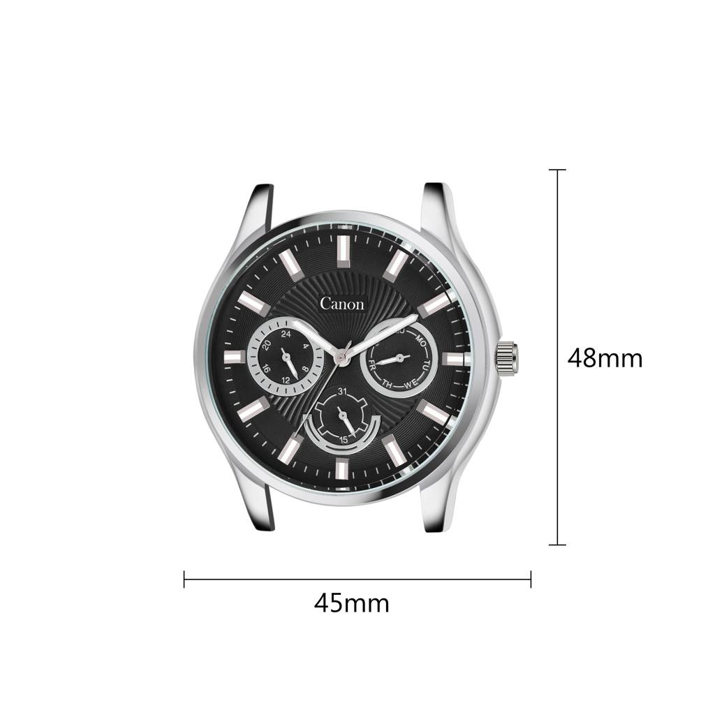 Dominion Series  Black Wave Dial Multi-Function Watch - 468 : CN-468