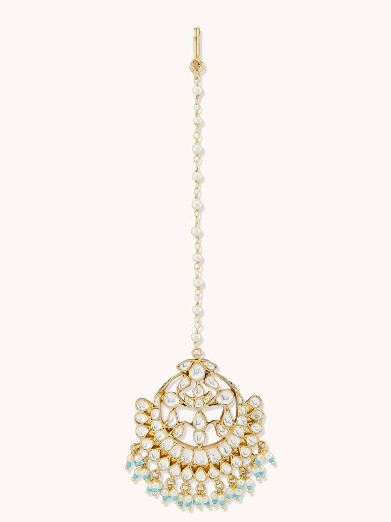 22K Gold-Plated Head Band Cum Choker For Womens : YI24A0236H
