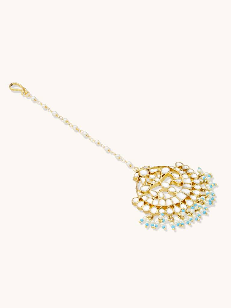 22K Gold-Plated Head Band Cum Choker For Womens : YI24A0236H