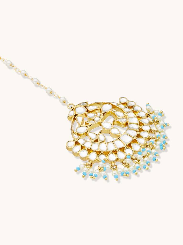 22K Gold-Plated Head Band Cum Choker For Womens : YI24A0236H
