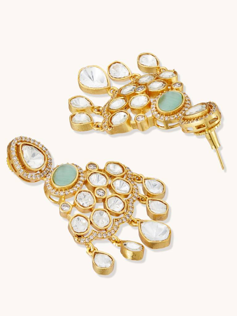 Elegant Kundan Necklace Set With Earrings : YI24A0229N