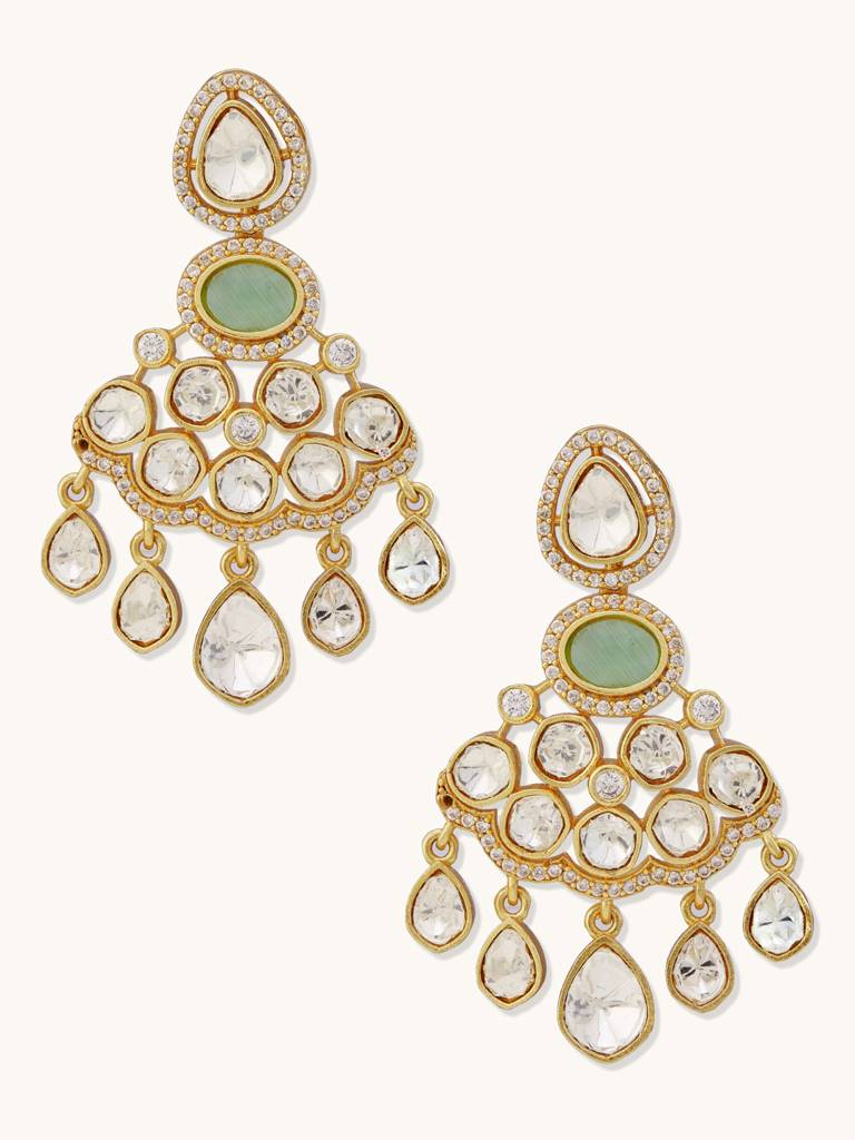 Elegant Kundan Necklace Set With Earrings : YI24A0229N