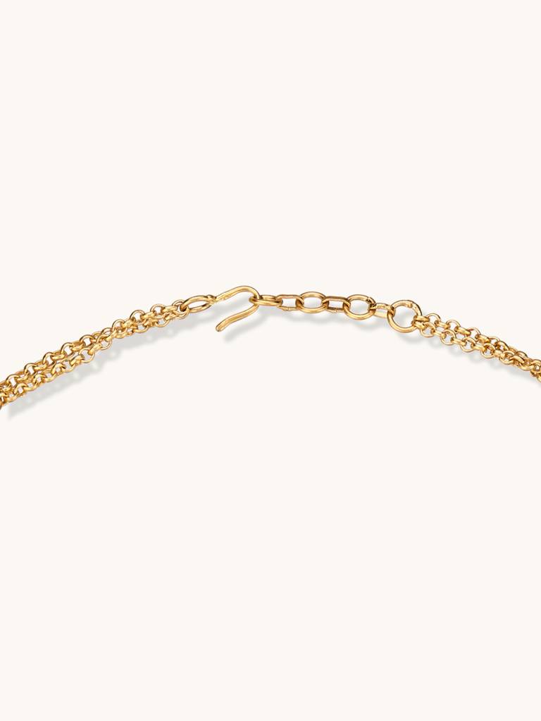 Elegant Gold-Tone Necklace And Earring Set With Crystal Accents : YI24A0219N